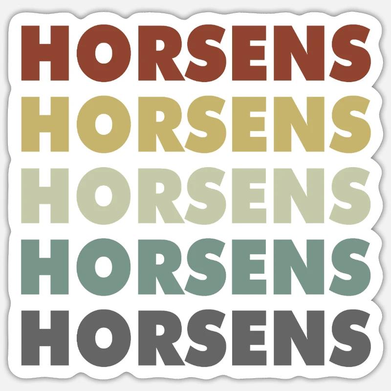 Horsens - Danemark - Danemark - Scandinavie - Sticker taille S (10 x 10 cm) - blanc mat