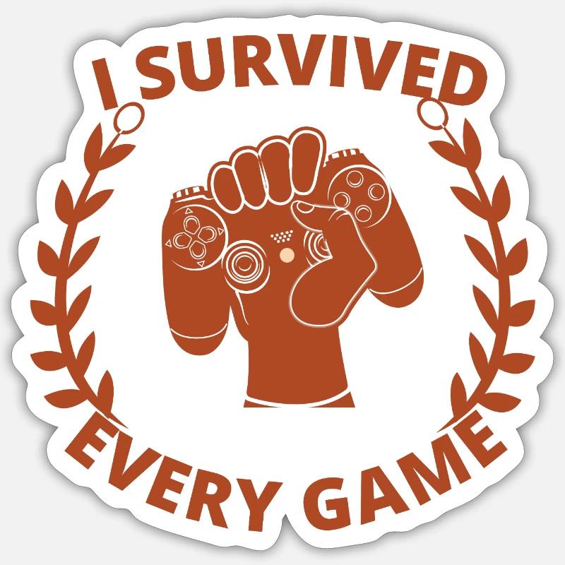 I survived every game Sticker size S (10 x 10 cm)
