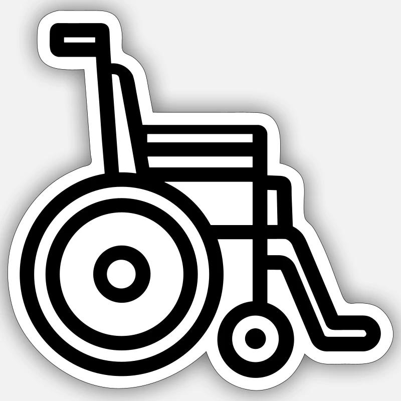Rollstuhl Sticker Größe S (10 x 10 cm)