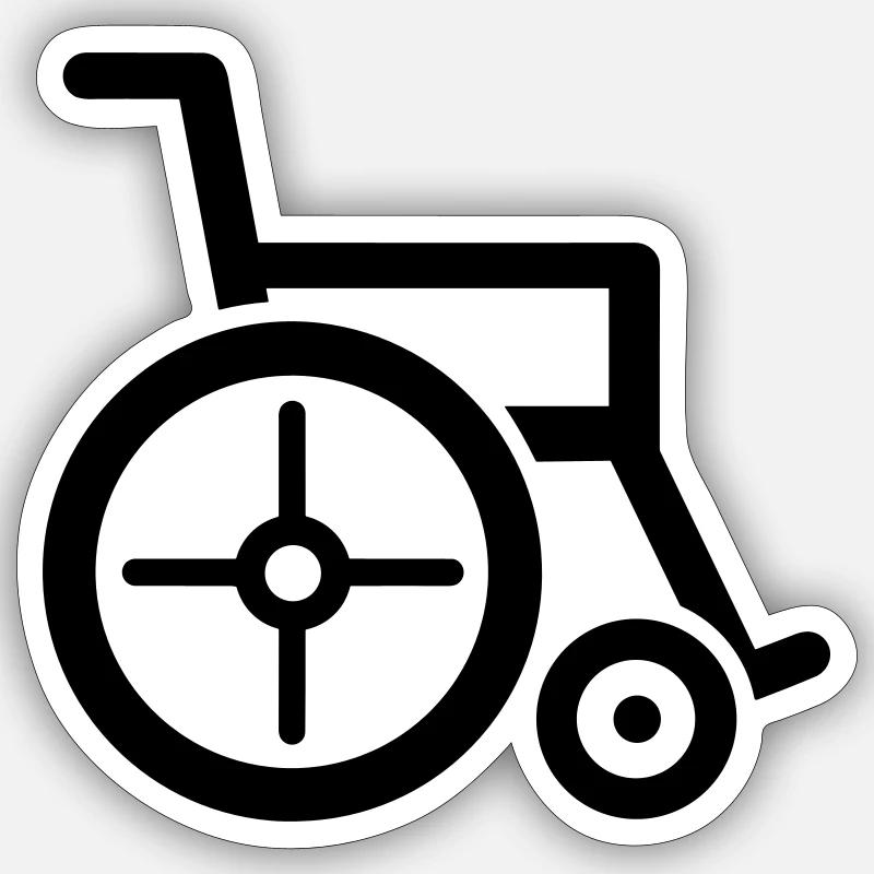 fauteuil roulant Sticker taille S (10 x 10 cm)