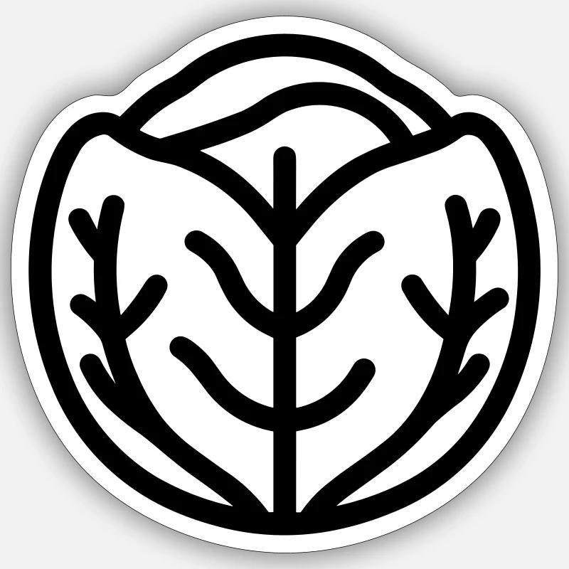 cabbage Sticker size S (10 x 10 cm)
