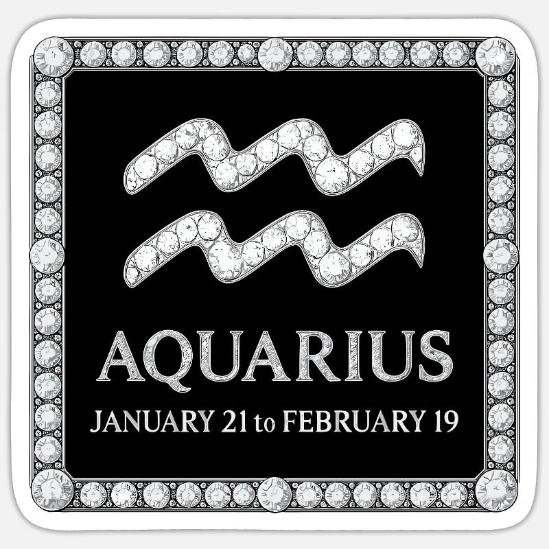 Sternzeichen Wassermann Sticker Größe S (10 x 10 cm)