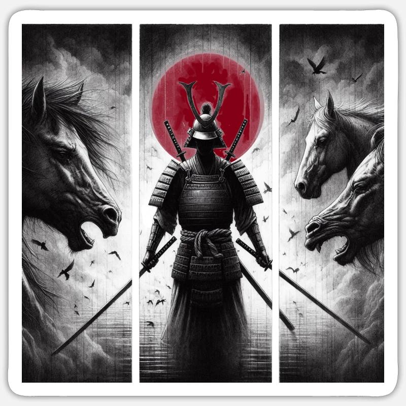 Samurai Sticker size S (10 x 10 cm)