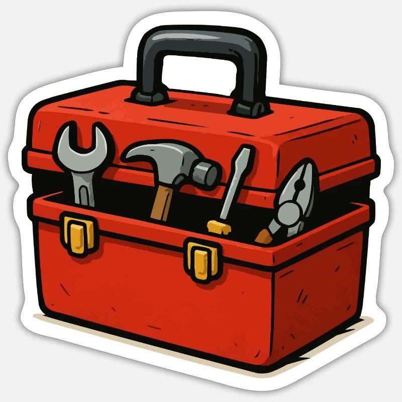 Compact Toolbox Illustration Sticker size S (10 x 10 cm)