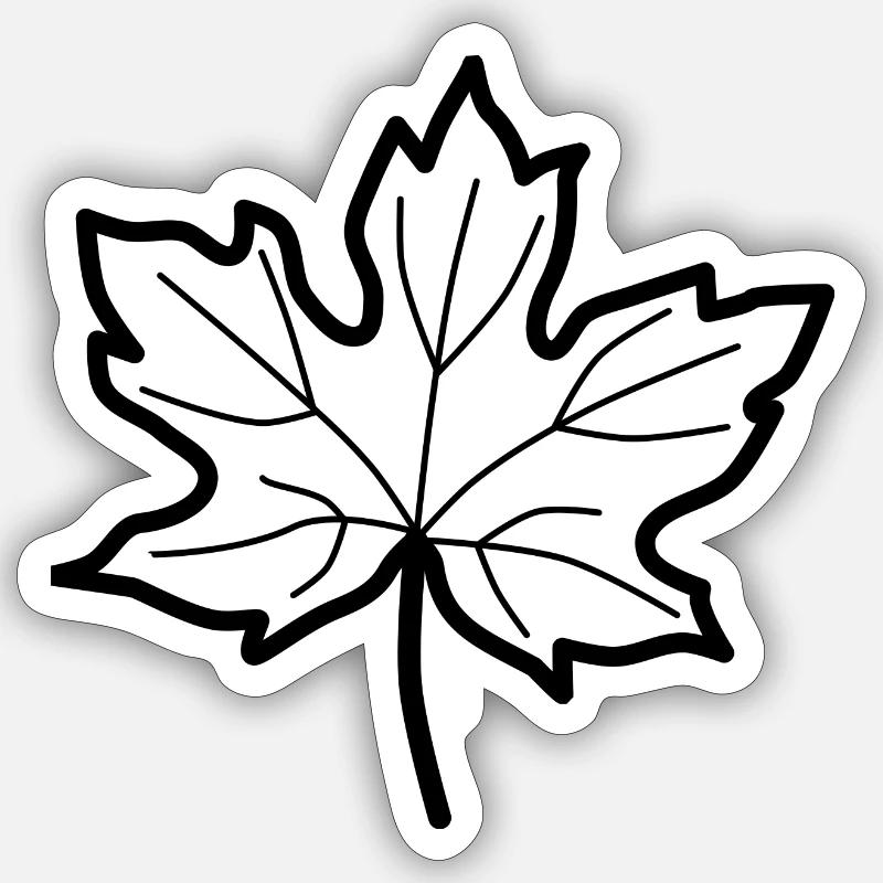 Deciduous leaf - autumn Sticker size S (10 x 10 cm)