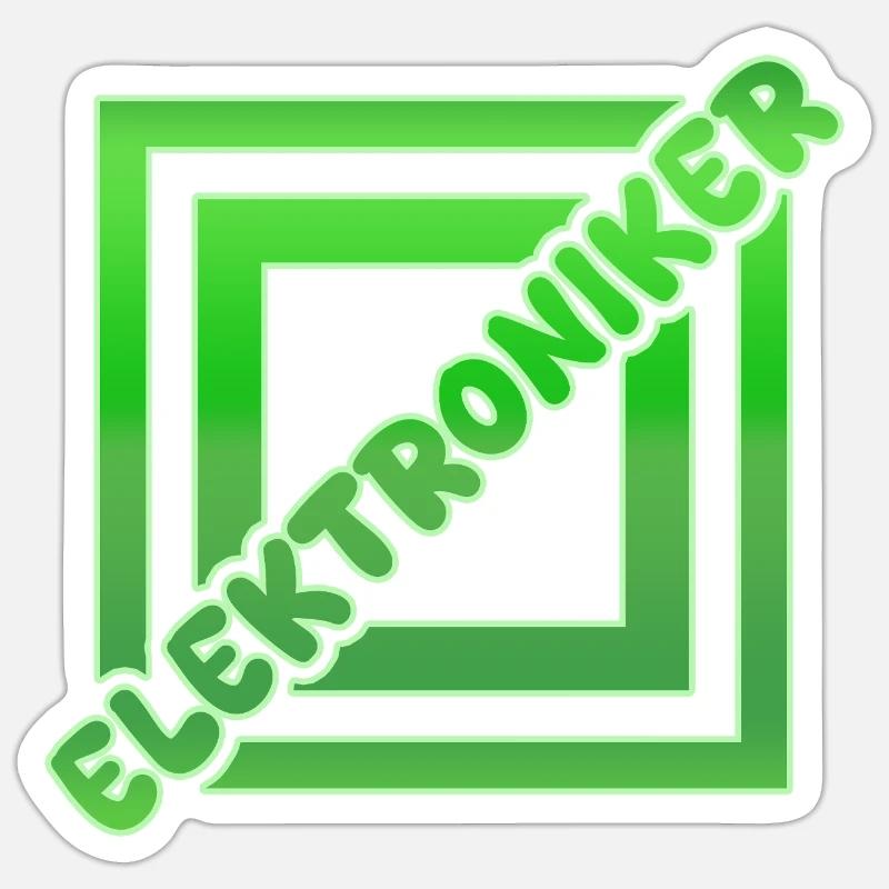 Job Electronics Technician - Sticker size S (10 x 10 cm) - white matte