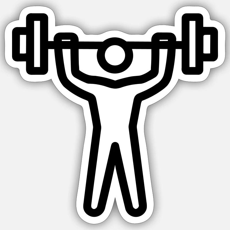 musculation Sticker taille S (10 x 10 cm)