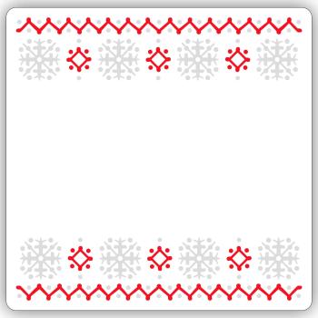 Ugly Sweater Christmas Pattern Snowflakes Cool - Sticker size S (10 x 10 cm) - white matte - Front
