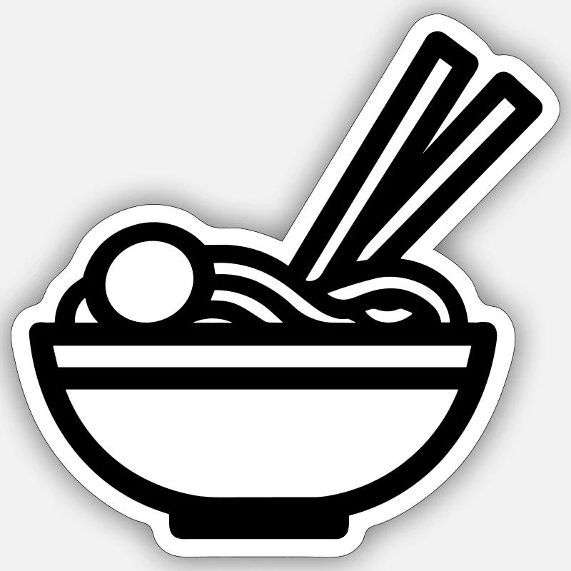 Ramen - Sticker size S (10 x 10 cm) - white matte