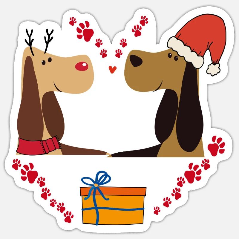  Weihnachtsglück - Sticker Größe S (10 x 10 cm) - Mattweiß