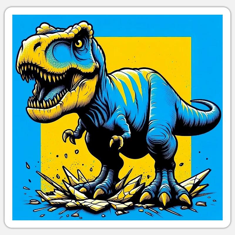 dinosaur - Sticker size S (10 x 10 cm) - white matte