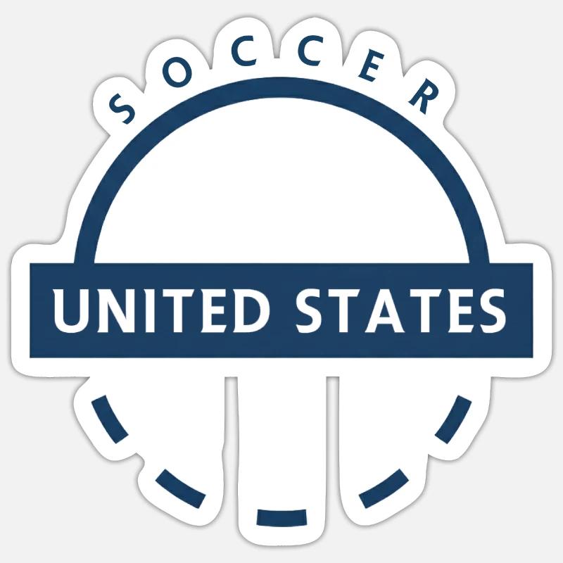 US Soccer Arc Crest - Sticker size S (10 x 10 cm) - white matte