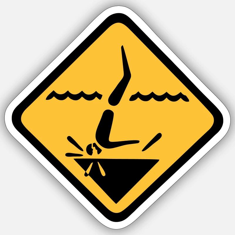 Diving Sign Graphic Sticker size S (10 x 10 cm)