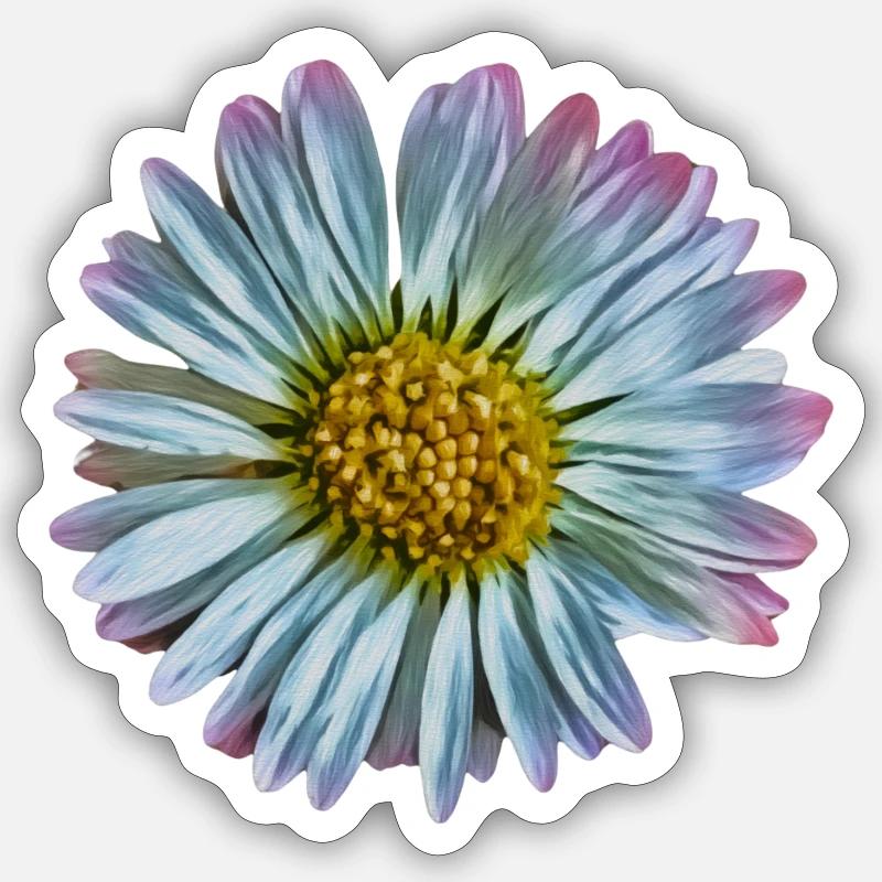 Gänseblümchen - Sticker Größe S (10 x 10 cm) - Mattweiß