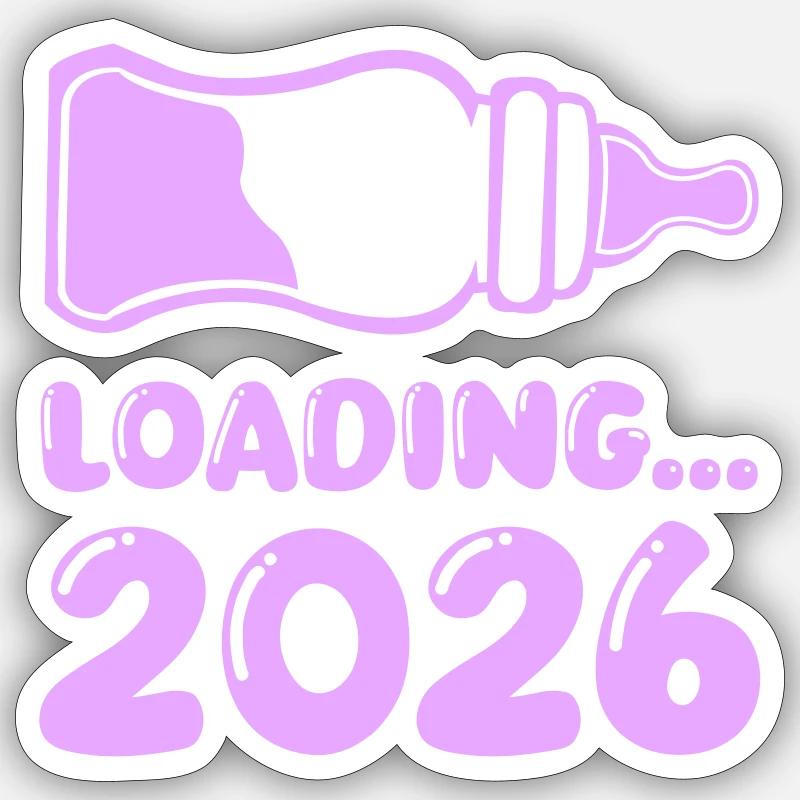 Loading 2026 Baby Bottle - Sticker size S (10 x 10 cm) - white matte