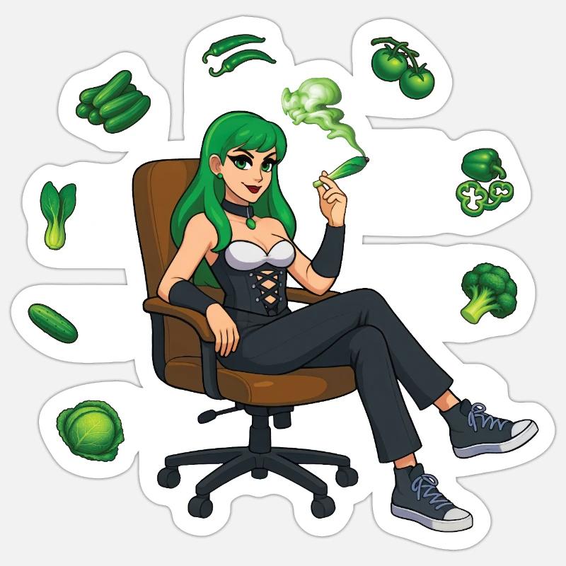 BE GREEN #1 - nice people - Sticker taille S (10 x 10 cm) - blanc mat