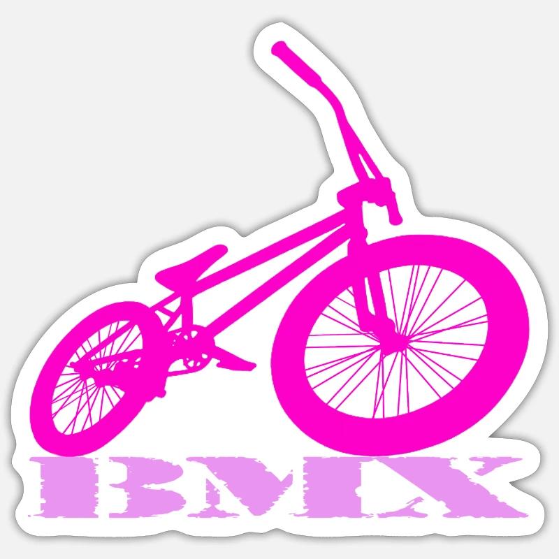 BMX - Sticker taille S (10 x 10 cm) - blanc mat