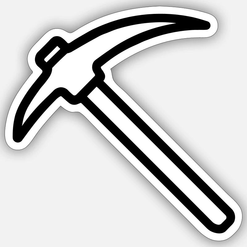 Eispickel - Sticker Größe S (10 x 10 cm) - Mattweiß