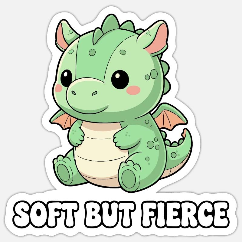 Tender Dragon – Soft and Wild Sticker size S (10 x 10 cm)