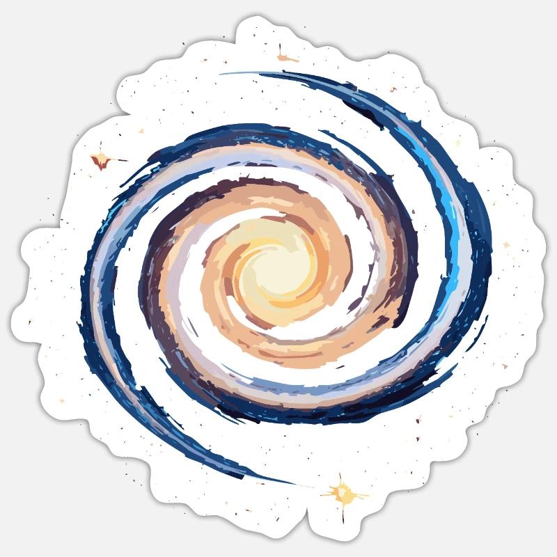 Nerd pour toujours - Nerdy Galaxy - Sticker taille S (10 x 10 cm) - blanc mat