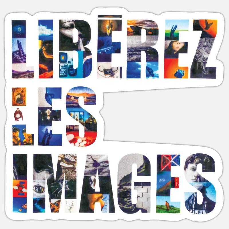 LIBÉREZ LES IMAGE - let's talk - Sticker taille S (10 x 10 cm) - blanc mat