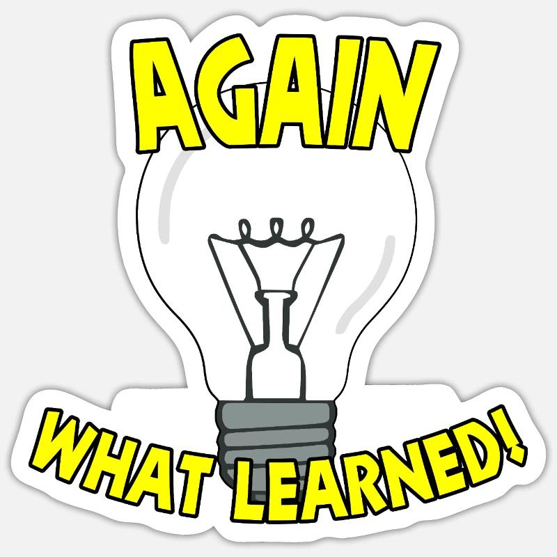 Again what learned Sticker size S (10 x 10 cm)