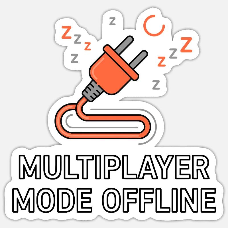 Multiplayer Mode Offline - Sticker Größe S (10 x 10 cm) - Mattweiß