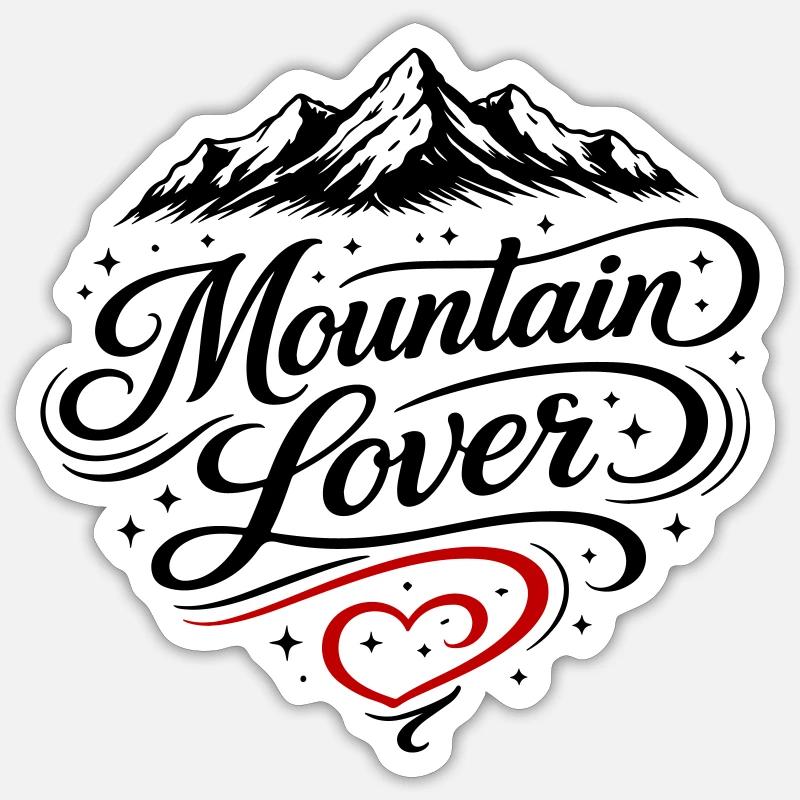 Mountain Lover - Sticker size S (10 x 10 cm) - white matte