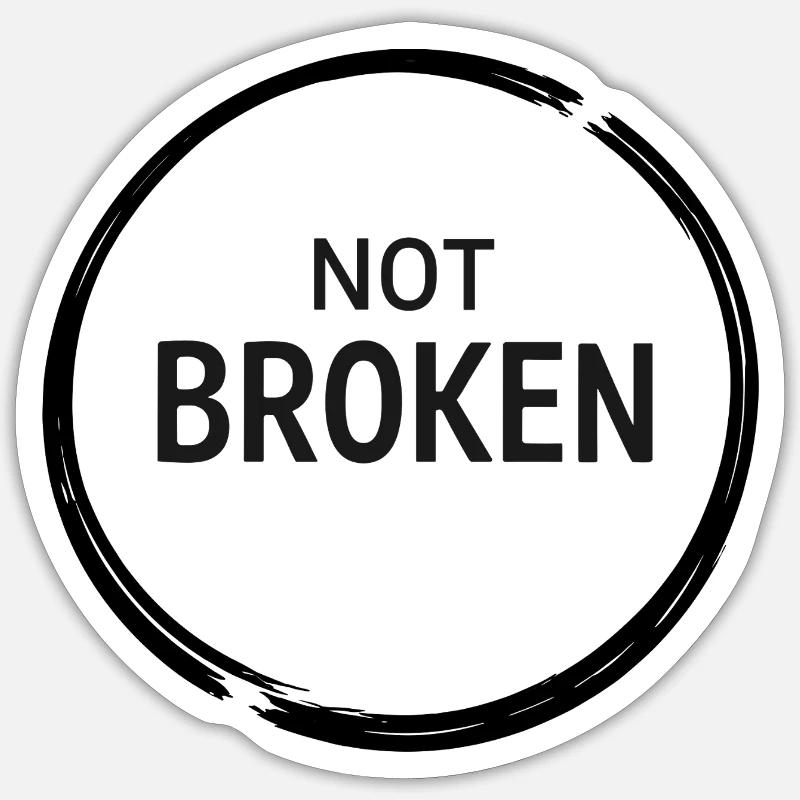Not Broken Resilience Tee - Sticker Größe S (10 x 10 cm) - Mattweiß