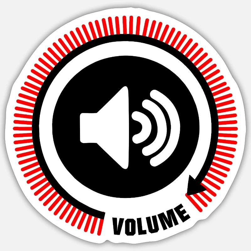 Speaker Volume Lines Sticker size S (10 x 10 cm)