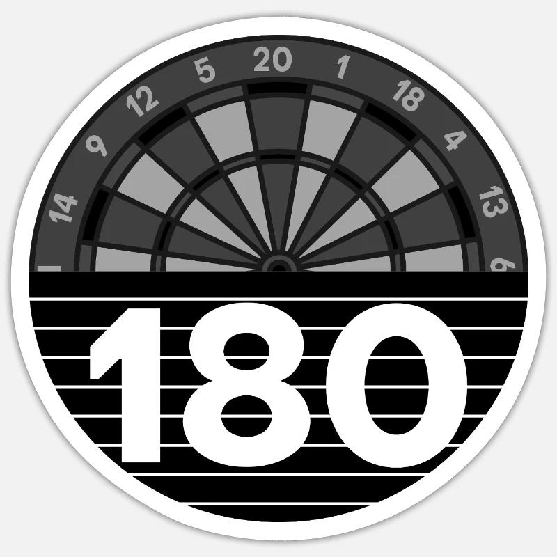 dartboard - Sticker size S (10 x 10 cm) - white matte