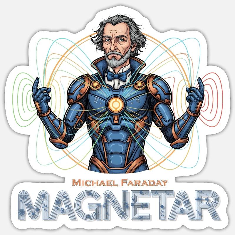 Faraday Magnetar in Armor Sticker size S (10 x 10 cm)