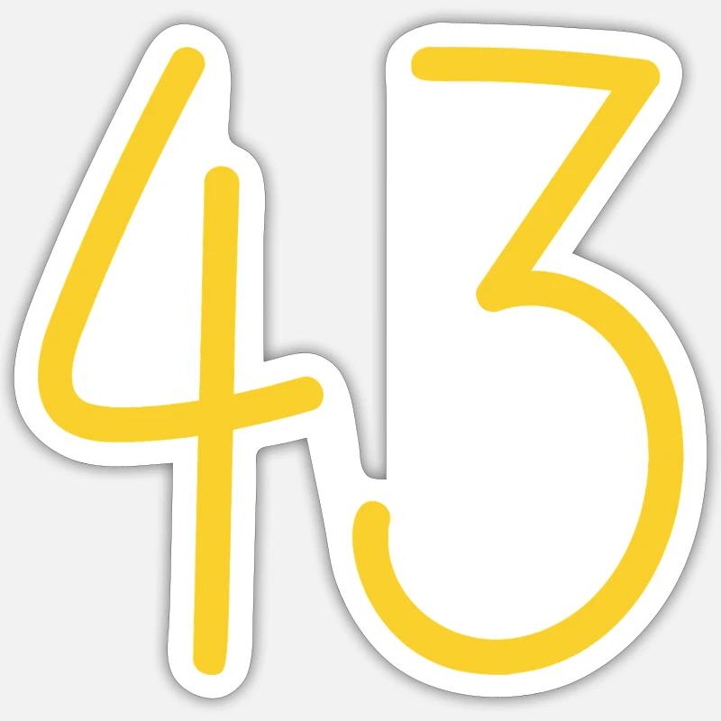 43 - Sticker size S (10 x 10 cm) - white matte