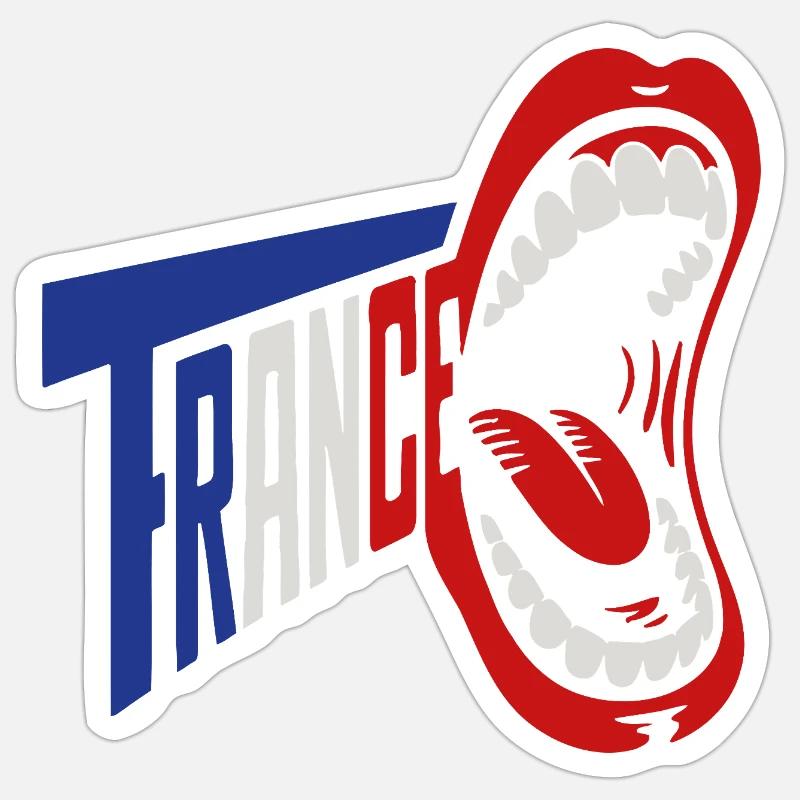 Typographie rétro de Trance Scream Sticker taille S (10 x 10 cm)
