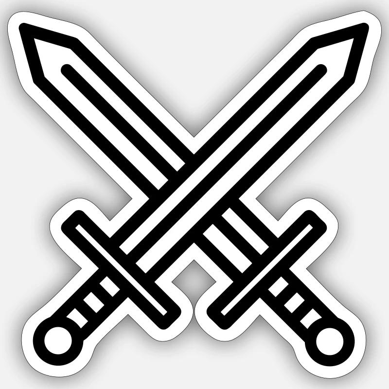 Swords Sticker size S (10 x 10 cm)