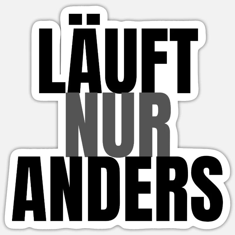 Läuft nur anders Sticker Größe S (10 x 10 cm)