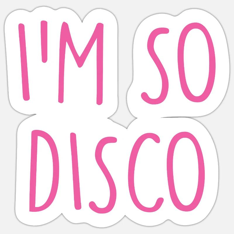 Disco - Sticker Größe S (10 x 10 cm) - Mattweiß