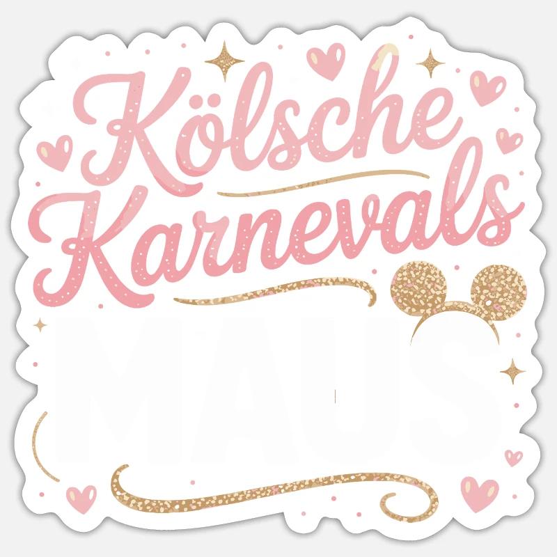 Kölsche Karnevalsmaus Karneval Köln Kölner Maus Sticker Größe S (10 x 10 cm)