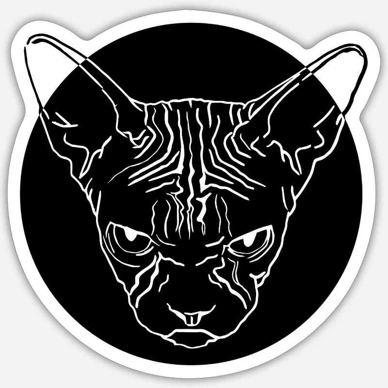 Sphinx Head - Sticker size S (10 x 10 cm) - white matte