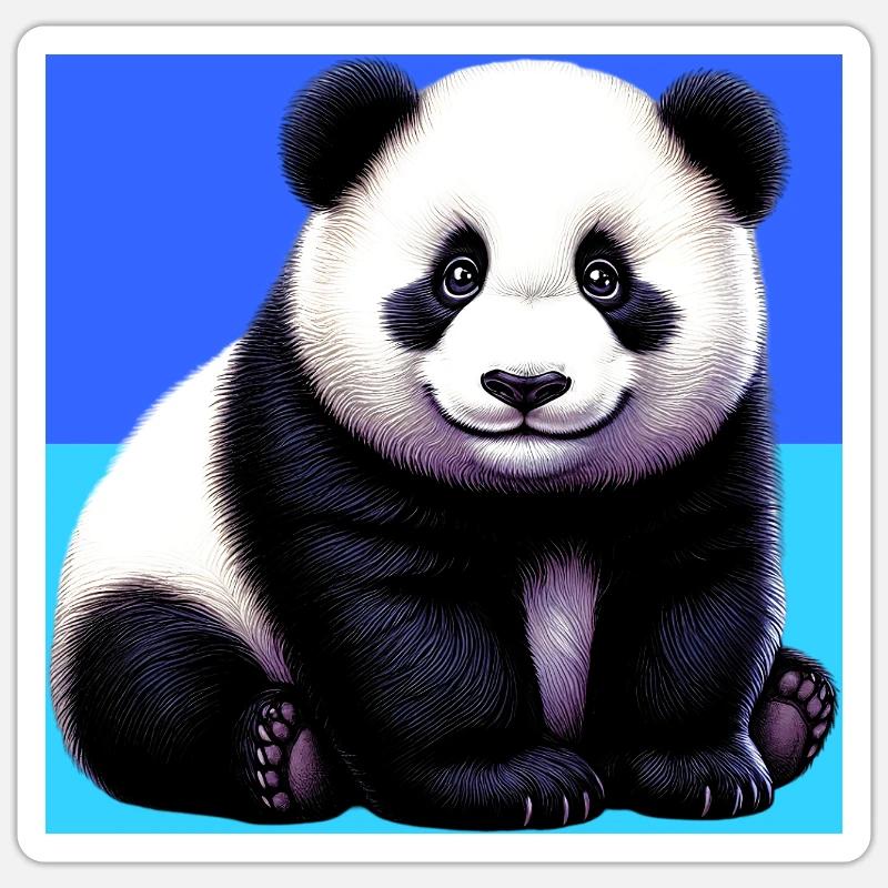 panda - Sticker size S (10 x 10 cm) - white matte