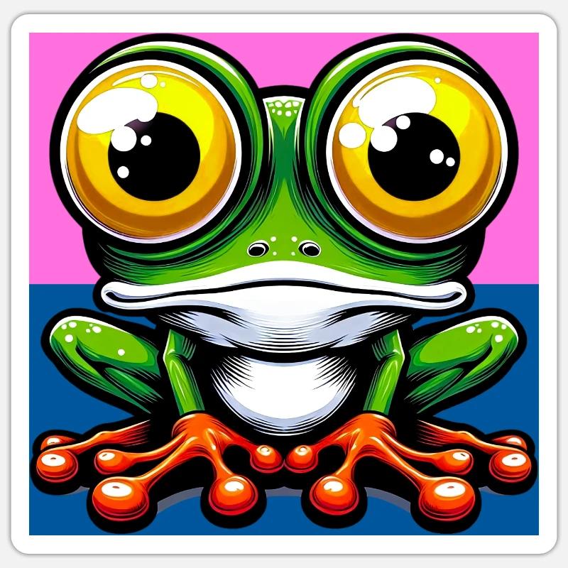 frog Sticker size S (10 x 10 cm)