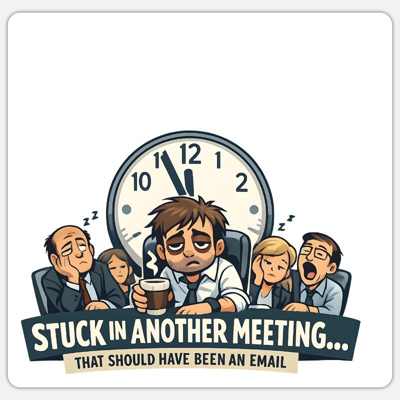 Ich habe das Treffen überlebt, das E-Mail-Design sein sollte Sticker Größe S (10 x 10 cm)