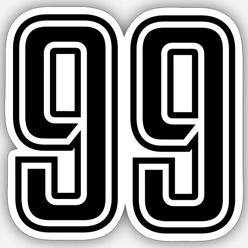 99 - Sticker taille S (10 x 10 cm) - blanc mat