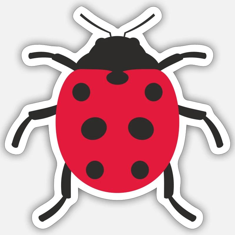 Ladybug design - Sticker size S (10 x 10 cm) - white matte