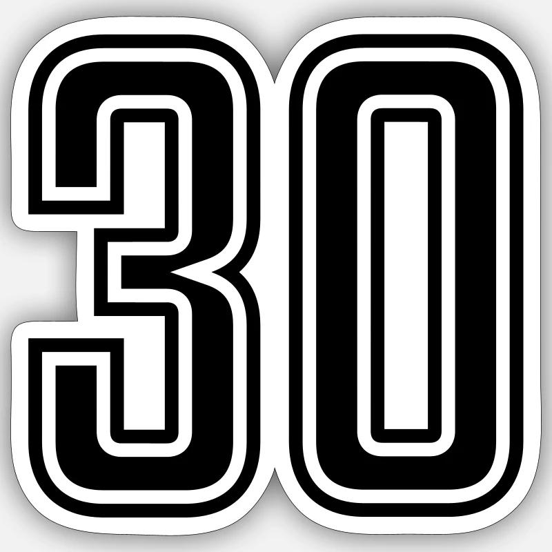 30 - Sticker taille S (10 x 10 cm) - blanc mat
