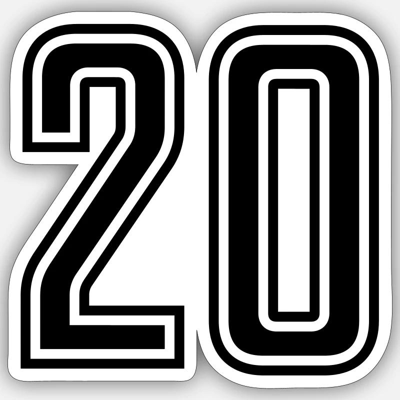 20 - Sticker size S (10 x 10 cm) - white matte
