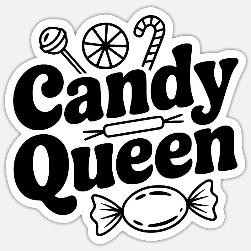 Candy Queen - Sticker size S (10 x 10 cm) - white matte