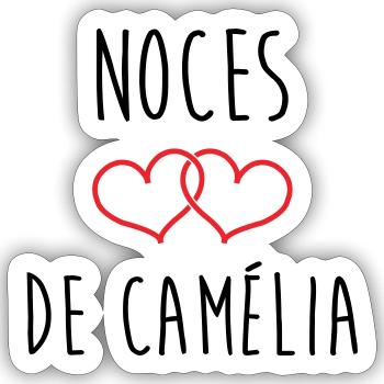 Camellia's Wedding 51 years of marriage - Sticker size S (10 x 10 cm) - white matte - Front