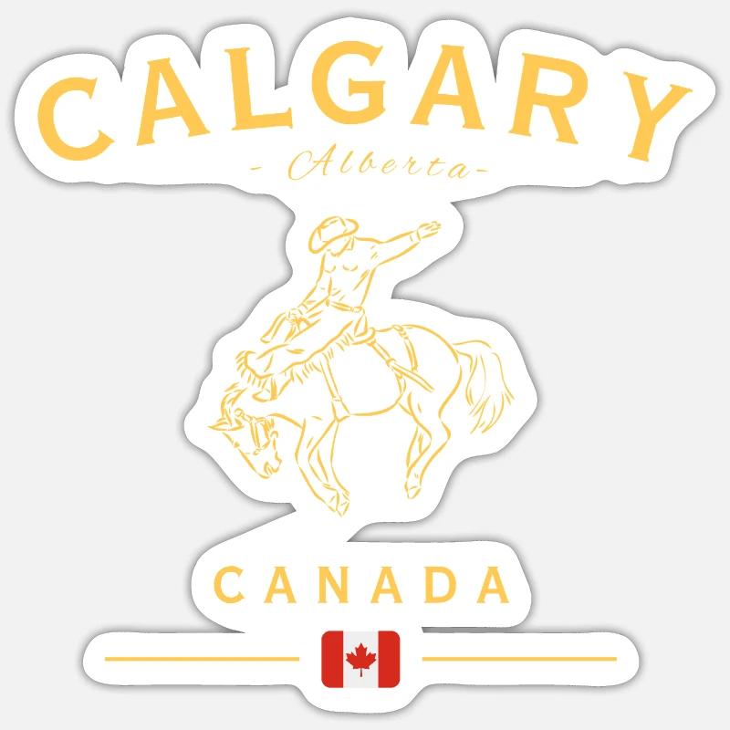 Calgary Rodeo Gold Alberta Canada - Sticker size S (10 x 10 cm) - white matte