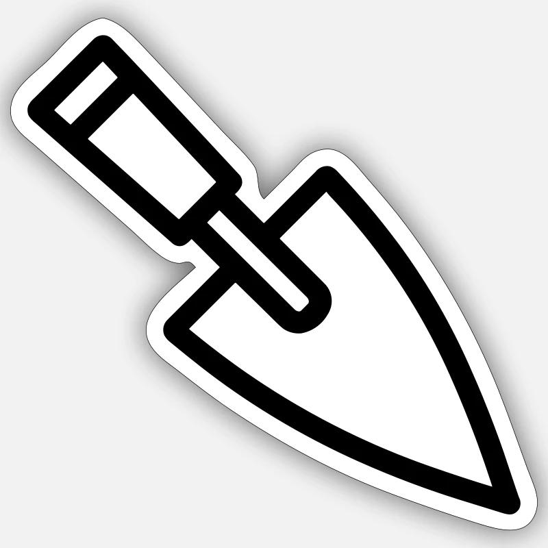 truelle - Sticker taille S (10 x 10 cm) - blanc mat